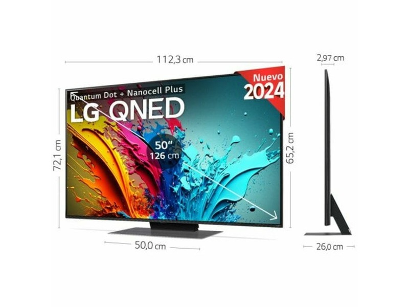 Смарт телевизор LG 50QNED87T6B.AEU 50 4K Ultra HD HDR Edge-LED QNED (След ремонт A) NaN –  BB Телевизори