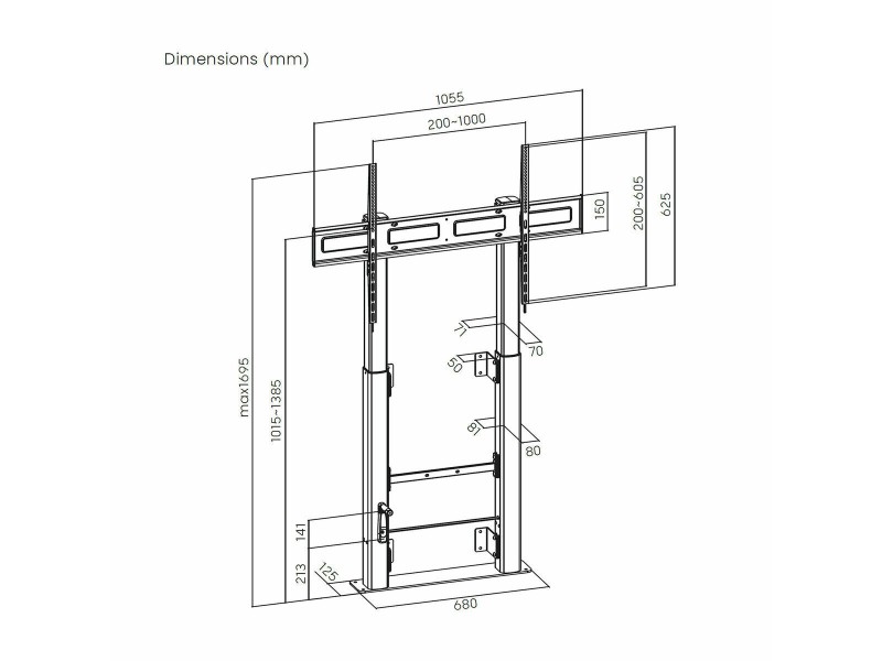 Поставка за телевизор Aisens FWF100E-351 60 100 120 kg NaN –  BB Стойки за телевизор за стена