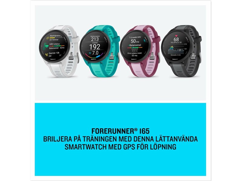 Смарт часовник GARMIN Forerunner 165 Music Черен Сив Сребрист 1,2 43 mm NaN –  BB Умни часовници