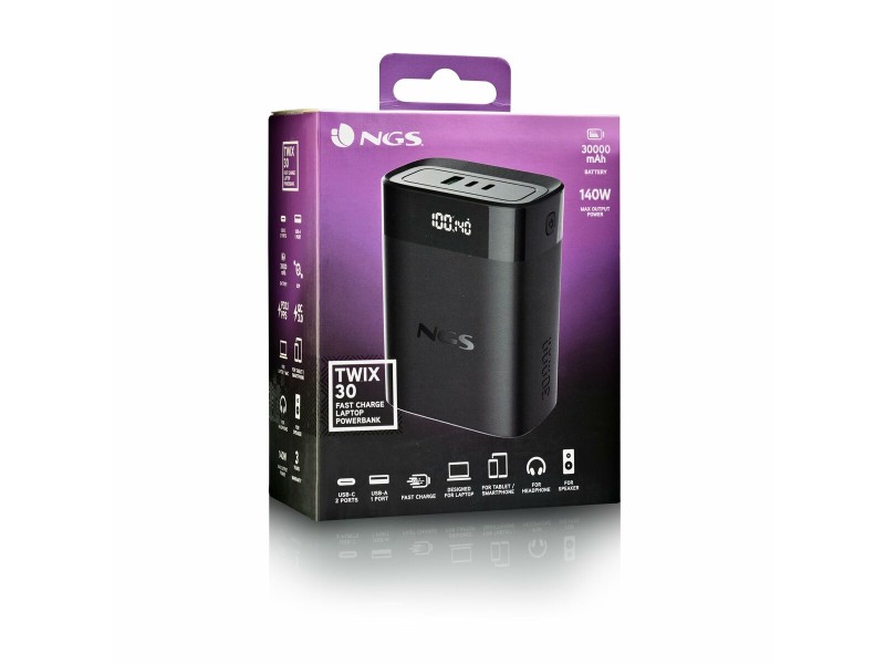 Powerbank NGS TWIX30 Черен 30000 mAh NaN от | techMAG.bg Powerbank NGS TWIX30 Черен 30000 mAh NaN – BB Преносими зарядни устройства
