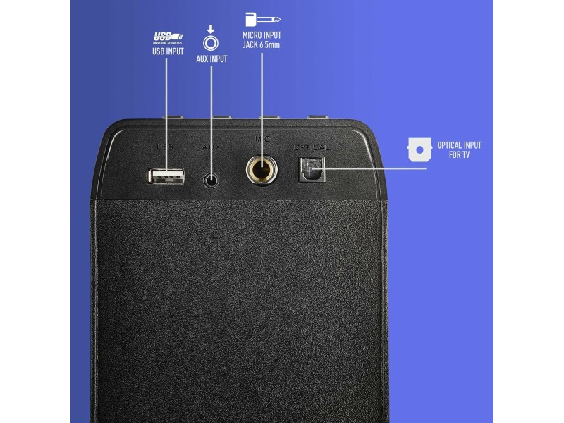 Преносими блутут колони NGS SKY CHARM PRO Черен 50 W NaN –  BB Преносими Bluetooth високоговорители