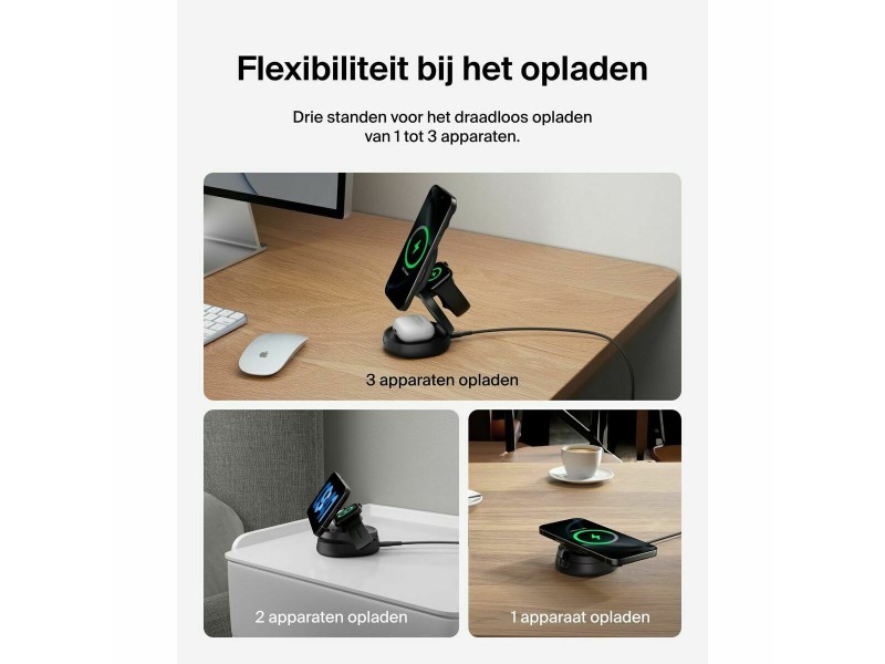 Безжично зарядно Belkin WIZ034KQBK Черен NaN –  BB Безжични зарядни устройства