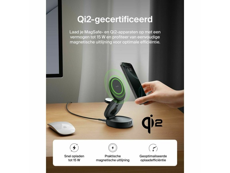 Безжично зарядно Belkin WIZ034KQBK Черен NaN –  BB Безжични зарядни устройства