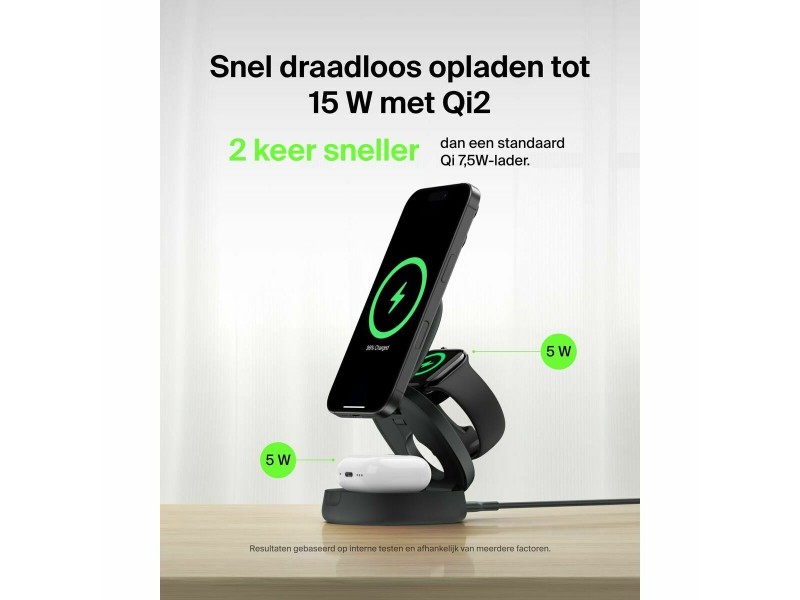 Безжично зарядно Belkin WIZ034KQBK Черен NaN –  BB Безжични зарядни устройства