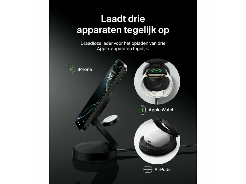Безжично зарядно Belkin WIZ034KQBK Черен NaN –  BB Безжични зарядни устройства