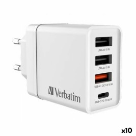 Зарядно за стена Verbatim Бял 30 W (10 броя)