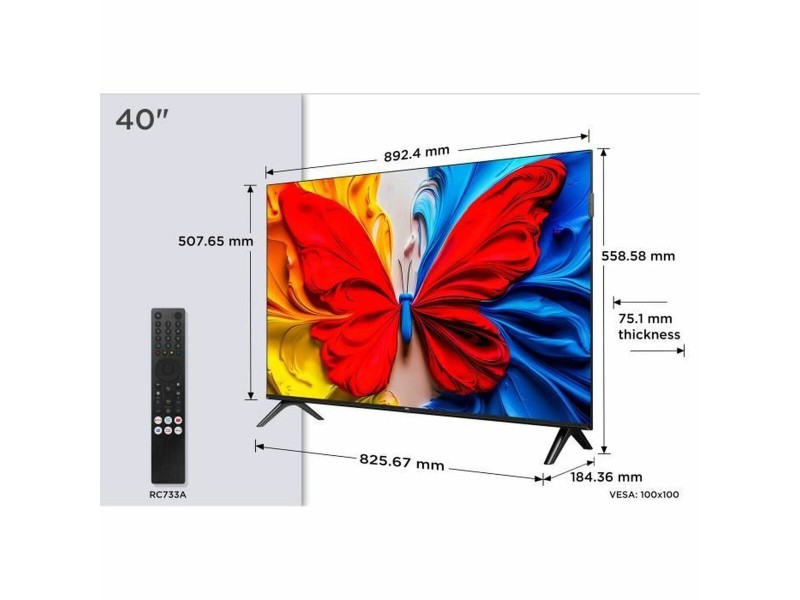 Смарт телевизор TCL 40S51K 40 QLED 1920 x 1080 px NaN –  BB Телевизори