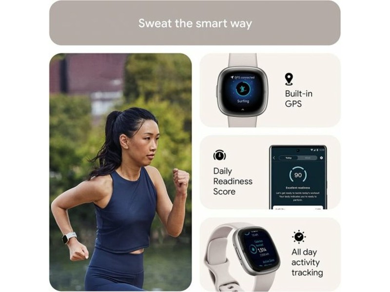 Смарт часовник Google Sense 2 Бял 1,58 NaN –  BB Умни часовници