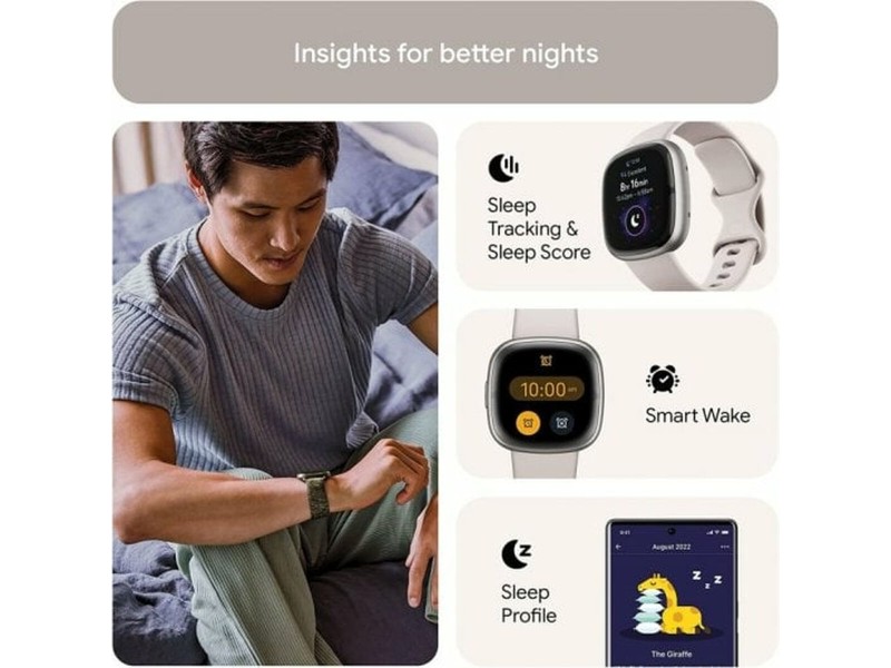 Смарт часовник Google Sense 2 Бял 1,58 NaN –  BB Умни часовници