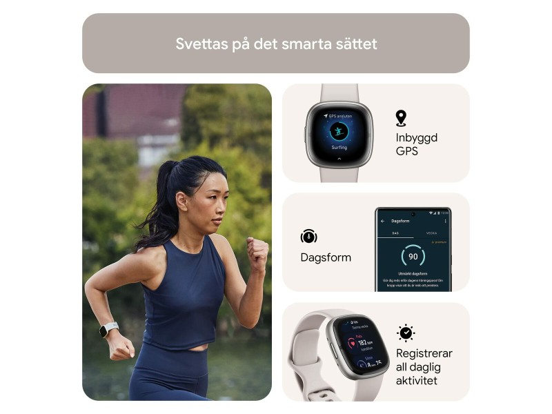 Смарт часовник Google Sense 2 Бял 1,58 NaN –  BB Умни часовници