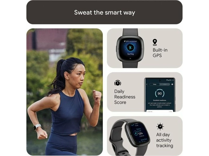 Смарт часовник Google Sense 2 Сив 1,58 NaN –  BB Умни часовници