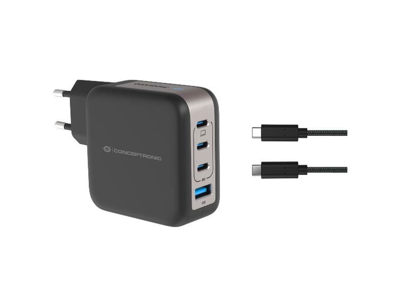 Зарядно за стена Conceptronic 120550903101 Черен 100 W NaN –  BB Мрежови зарядни