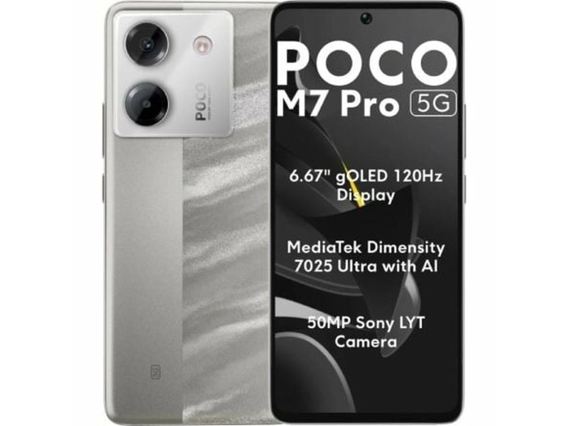 Смартфони Xiaomi POCO M7P 5G 8-256 SV Octa Core 8 GB RAM 256 GB Сребрист 6,67 NaN –  BB Безплатни телефони и смартфони