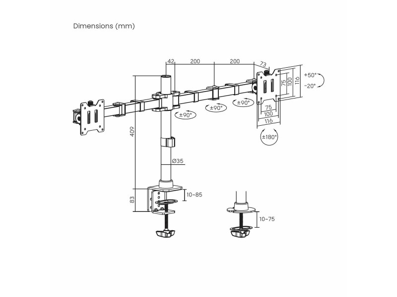 Поставка за монитор Aisens DT35TSR-359 17 40 kg NaN от | techMAG.bg Поставка за монитор Aisens DT35TSR-359 17 40 kg NaN – BB Стойки за телевизор за стена