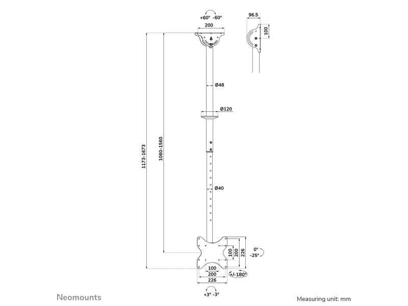 Поставка за монитор Neomounts CL35-340BL12 50 kg 23-42 NaN –  BB Стойки за телевизор за стена