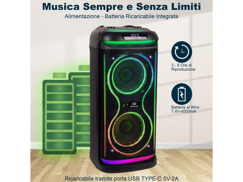 Преносима колона Trevi Trevi XF 650 KB NaN –  BB Външни високоговорители