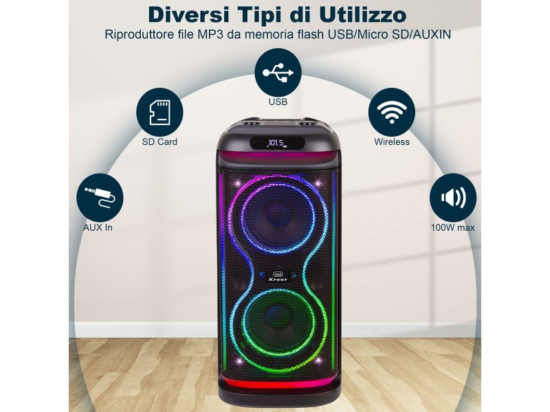 Преносима колона Trevi Trevi XF 650 KB NaN –  BB Външни високоговорители