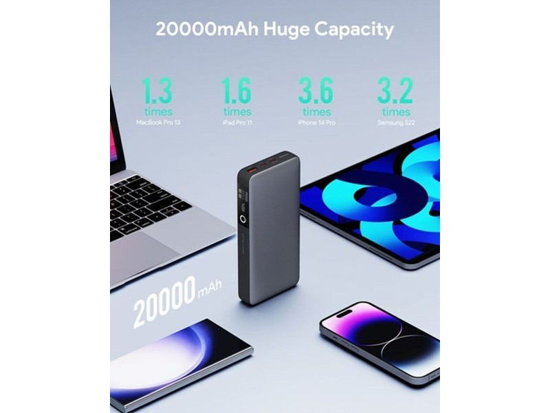 Powerbank Aukey PB-Y43 Черен 20000 mAh NaN –  BB Преносими зарядни устройства