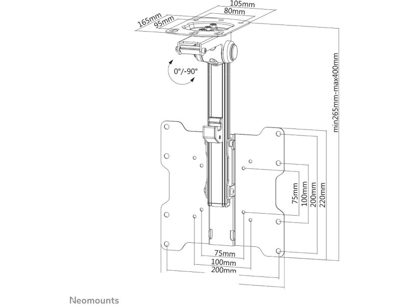 Поставка за телевизор Neomounts FPMA-C020BLACK 10 40 20 kg NaN –  BB Стойки за телевизор за стена