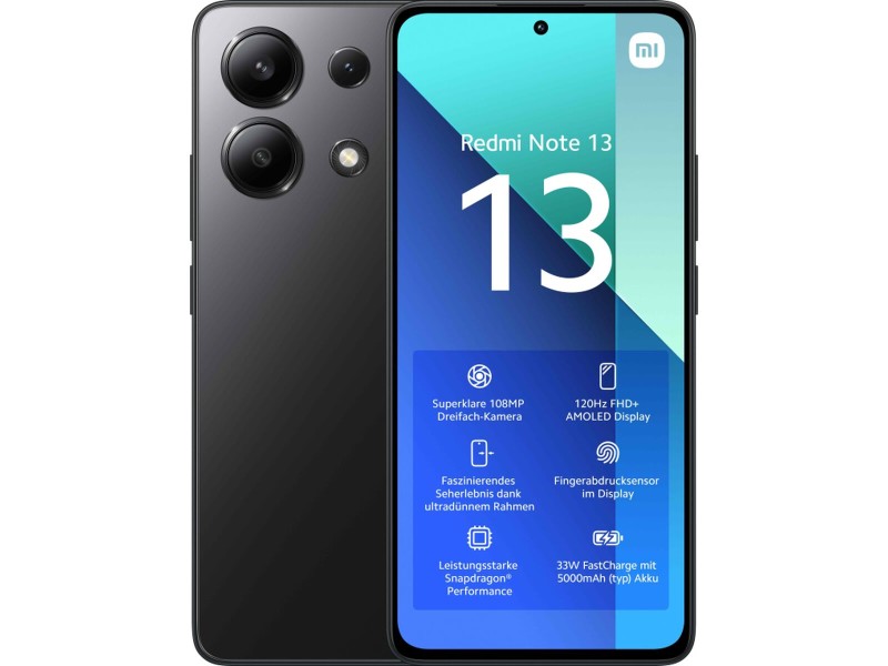 Смартфони Xiaomi Redmi Note 13 6,67 Dimensity 6080 256 GB 8 GB RAM Черен NaN –  BB Безплатни телефони и смартфони