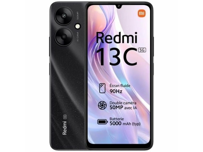 Смартфони Xiaomi Redmi 13C 5G 6,74 Mediatek Dimensity 6100+ 4 GB RAM 128 GB Черен NaN –  BB Безплатни телефони и смартфони