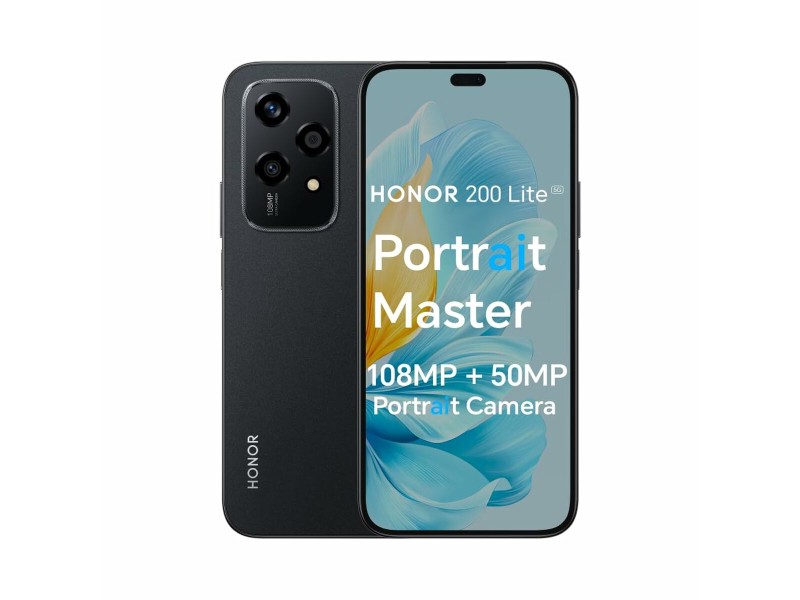 Смартфони Honor 200 Lite 6,7 8 GB RAM 256 GB Черен NaN –  BB Безплатни телефони и смартфони