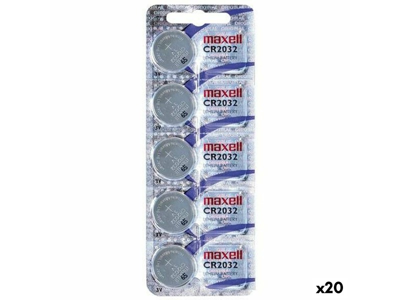 Литиеви кръгли батерии Maxell 3V CR2032 (20 броя) NaN –  BB Батерии