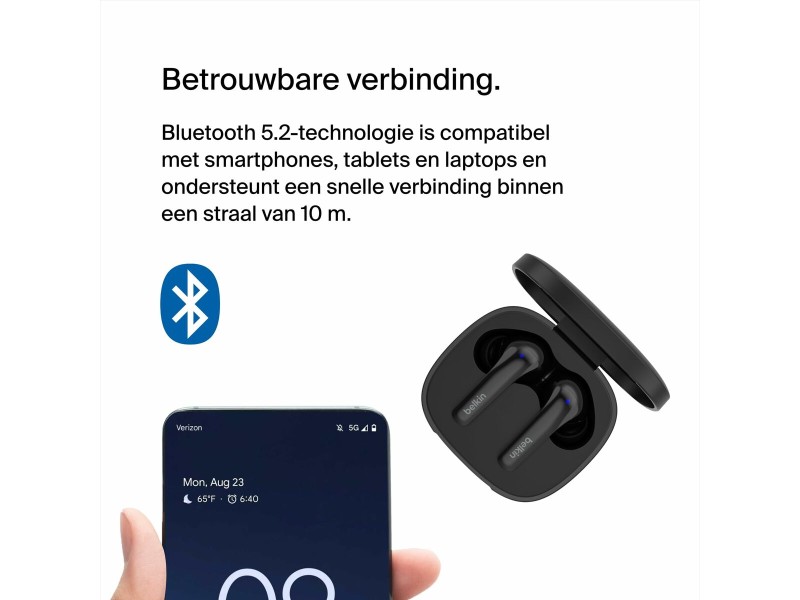 Малки Блутут Слушалки Belkin AUC010BTBK Черен NaN –  BB Bluetooth слушалки с едно ухо