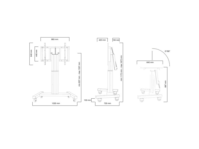 Поставка за телевизор Neomounts PLASMA-M2500TBLACK 42 100 150 kg NaN –  BB Стойки за телевизор за стена