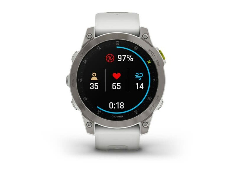 Smartwatch с крачкомер GARMIN 010-02582-21 1,3 Бял Черен Титанов да NaN –  BB Умни часовници