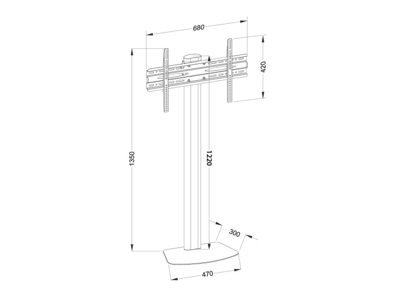 Поставка за телевизор Techly ICA-TR27 55 40 kg NaN –  BB Стойки за телевизор за стена
