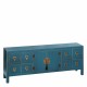 ТВ шкаф ORIENTE 130 x 24 x 50,5 cm Син Дървен MDF NaN –  BB Телевизионни маси