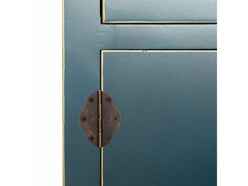 ТВ шкаф ORIENTE 130 x 24 x 50,5 cm Син Дървен MDF NaN –  BB Телевизионни маси