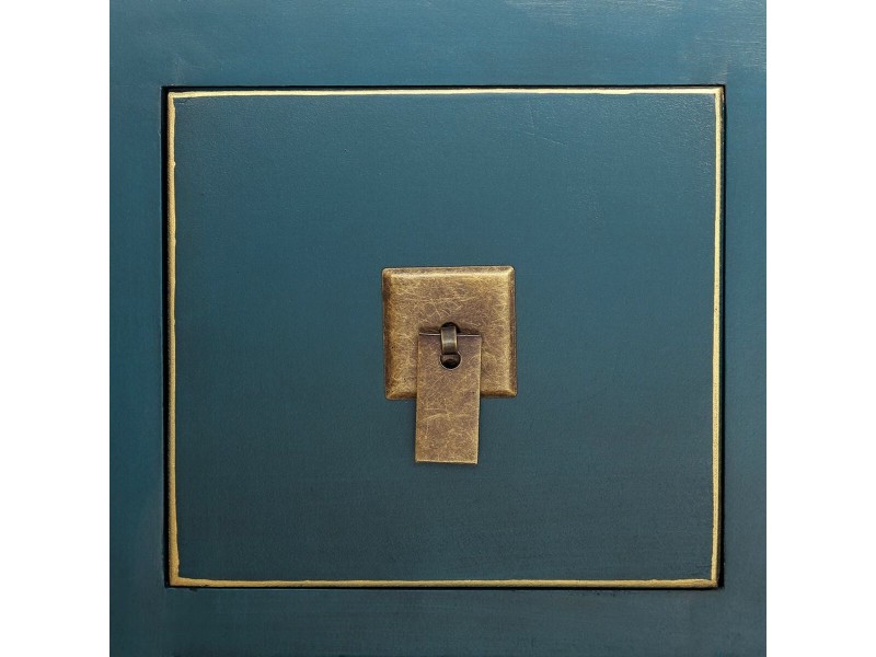 ТВ шкаф ORIENTE 130 x 24 x 50,5 cm Син Дървен MDF NaN –  BB Телевизионни маси