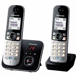 Безжичен телефон Panasonic KX-TG6822FRB Черен Сив