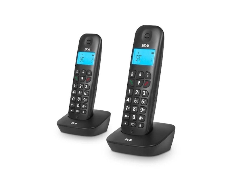 Безжичен телефон SPC Internet 7302N AIRPRODUO Черен NaN –  BB Аналогови телефони