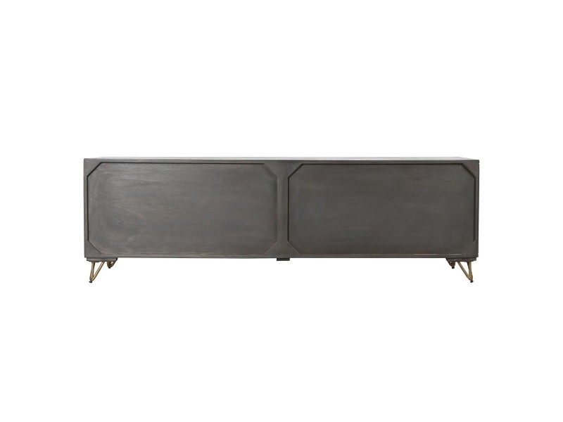 ТВ шкаф DKD Home Decor Метал Кафяв Дърво манго 160 x 40 x 50 cm NaN –  BB Телевизионни маси