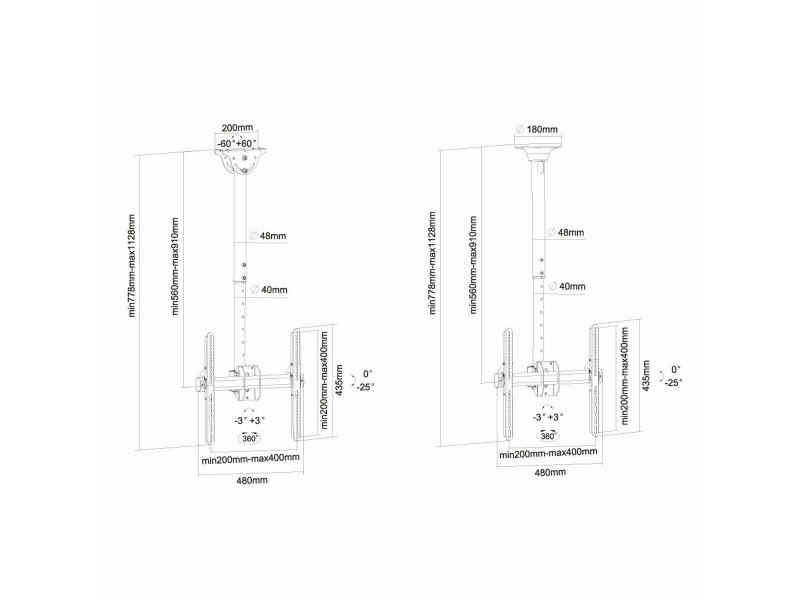 Поставка за телевизор Neomounts NM-C440BLACK         32-60 50 kg NaN –  BB Стойки за телевизор за стена