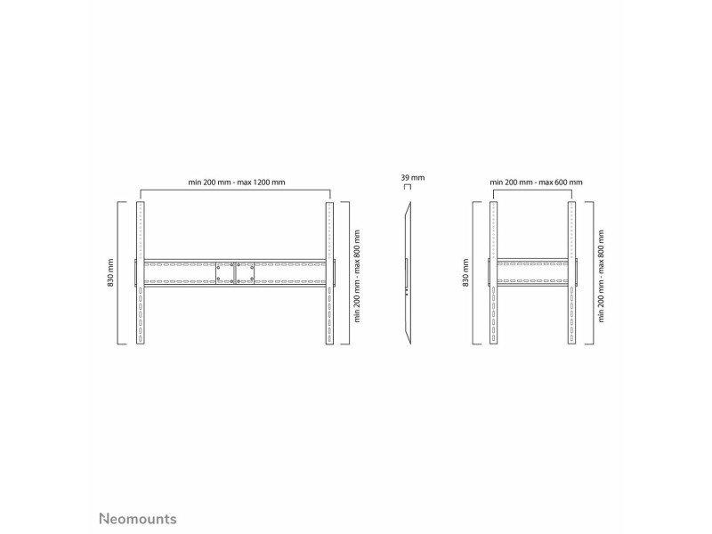 Поставка за телевизор Neomounts LFD-W1500            60-100 150 kg NaN –  BB Стойки за телевизор за стена