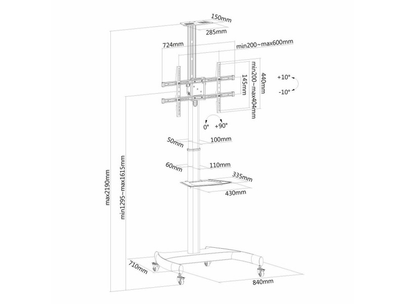 Поставка за телевизор Neomounts PLASMA-M1900E 37 50 kg NaN –  BB Стойки за телевизор за стена