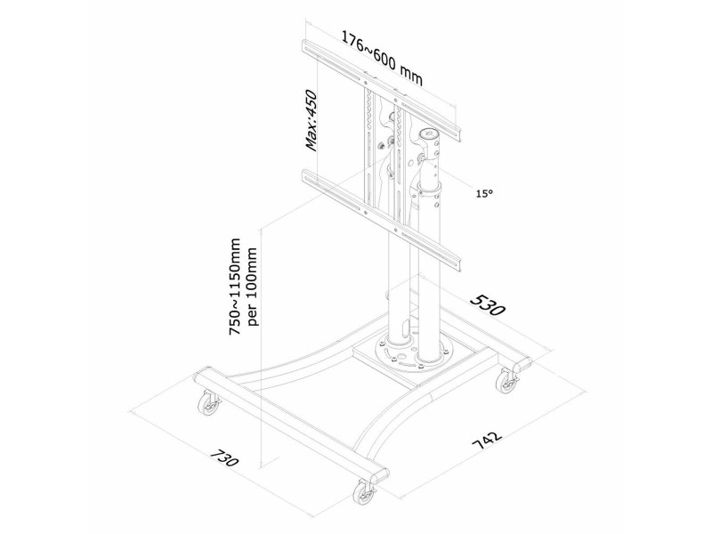 Поставка за телевизор Neomounts PLASMA-M1200 27 70 42 50 kg NaN –  BB Стойки за телевизор за стена