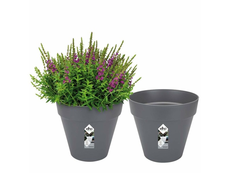Комплект Саксии за цветя Elho Сив Пластмаса Кръгъл 2 Части NaN –  BB Саксии