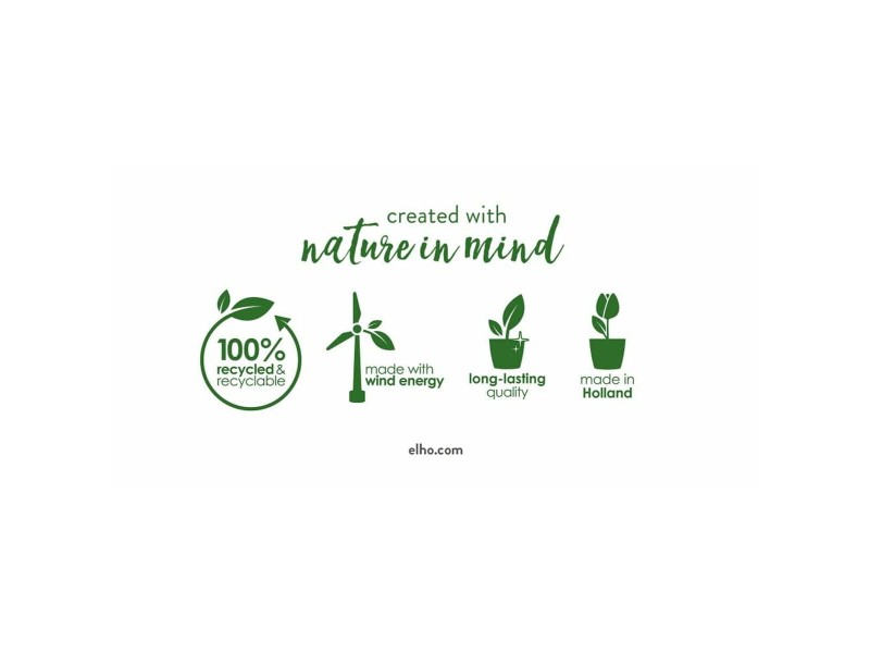 Комплект Саксии за цветя Elho Бял Пластмаса Кръгъл 2 Части NaN –  BB Саксии