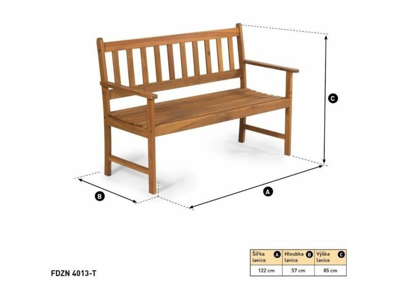 Пейка Fieldmann FDZN 4013-T Кафяв Aкациево дърво 122 x 57 x 85 cm NaN –  BB Банки