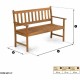 Пейка Fieldmann FDZN 4013-T Кафяв Aкациево дърво 122 x 57 x 85 cm NaN –  BB Банки