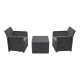 Комплект от Маса и 2 Кресла Shaf Антрацит 57 X 57 X 42 CM (3 Части) NaN –  BB Комплекти градински мебели