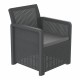 Комплект от Маса и 2 Кресла Shaf Антрацит 57 X 57 X 42 CM (3 Части) NaN –  BB Комплекти градински мебели
