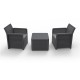 Комплект от Маса и 2 Кресла Shaf Антрацит 57 X 57 X 42 CM (3 Части) NaN –  BB Комплекти градински мебели