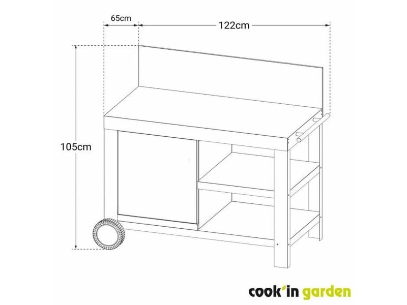 Превоз Cookin Garden Nova 110 Черен noir NaN –  BB Колички за сервиране
