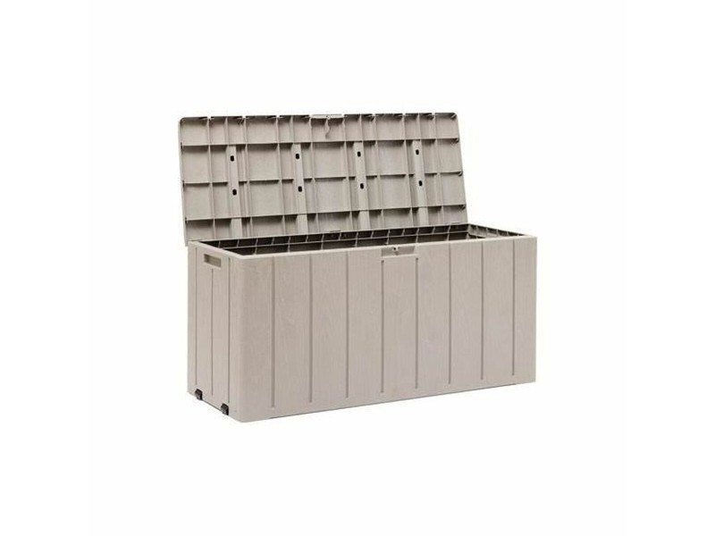 Градински съндък за съхранение Toomax Светло сив 117,5 X 45 X 56 CM 270 L NaN –  BB Градински сандъци